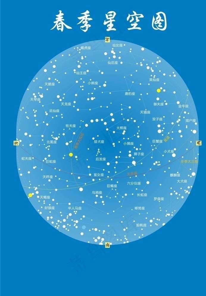 春季星空图图片cdr矢量模版下载