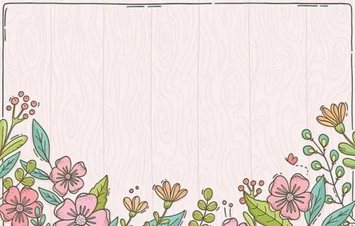 绘画风格花草背景图片