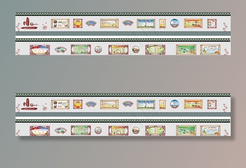 文化长廊展板图片cdr矢量模版下载