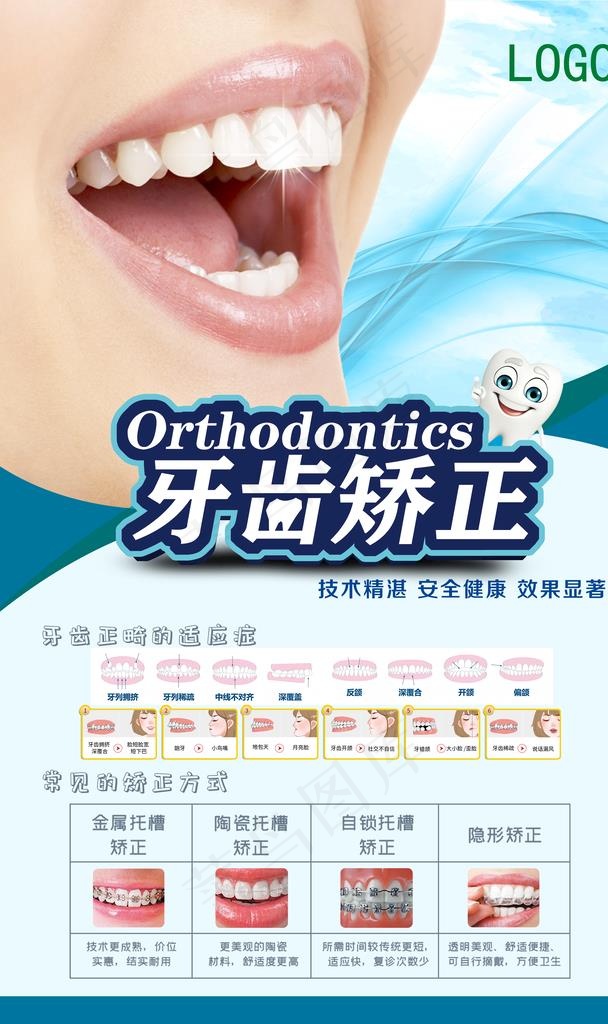牙齿矫正图片psd模版下载