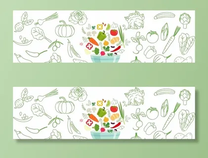 果蔬线稿图片