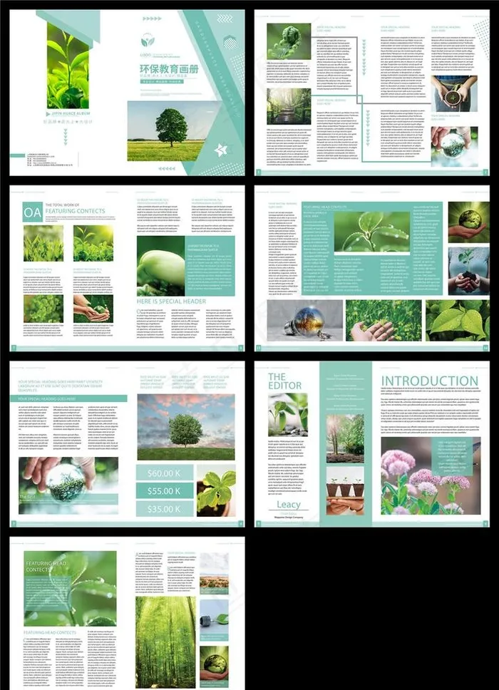 教育画册图片ai矢量模版下载