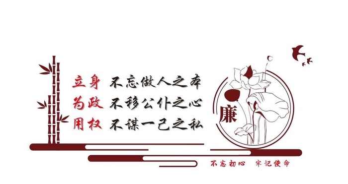廉洁文化墙图片cdr矢量模版下载
