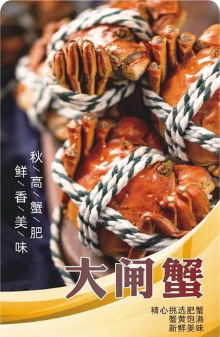 大闸蟹  广告设计海报图片