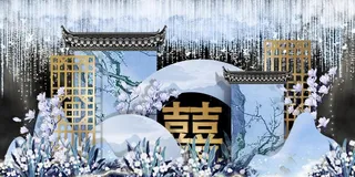 新中式婚礼  图片