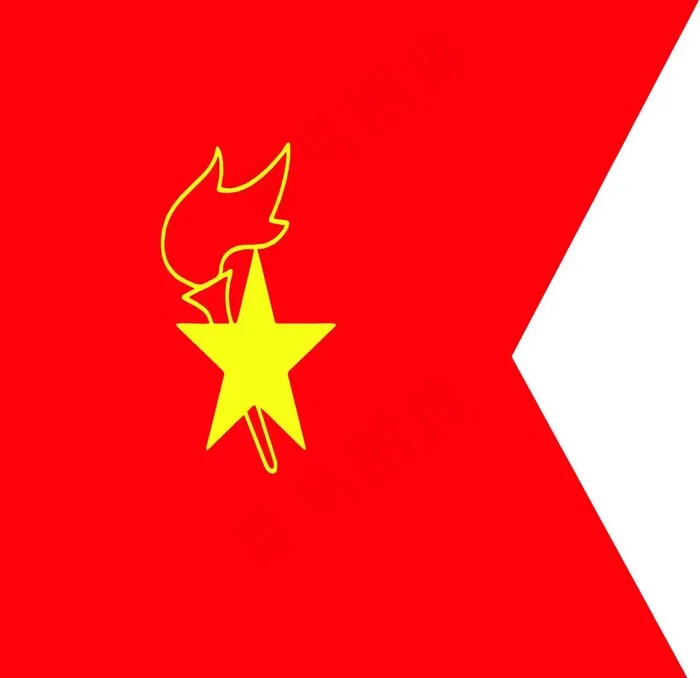 少先队队旗图片cdr矢量模版下载