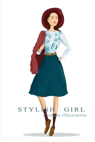 戴帽子女人图片