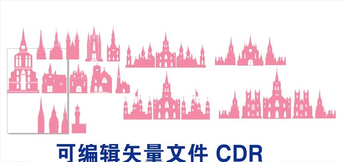 童话城堡图片cdr矢量模版下载