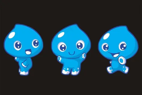 卡通水滴人物图片