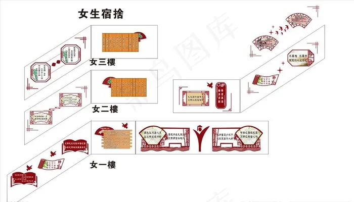 文化墙图片cdr矢量模版下载
