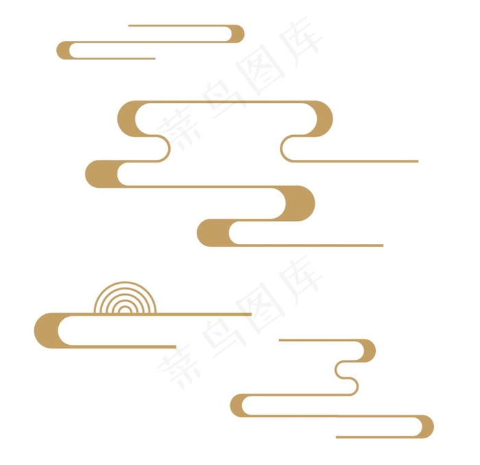 祥云中国风线条图片