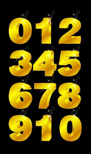 金色数字图片
