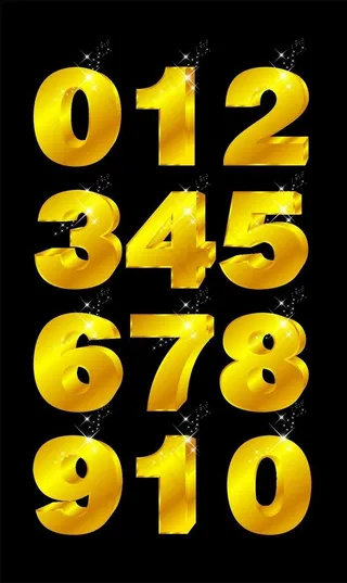 金色数字图片