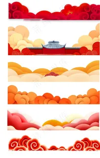 中国风祥云图案花纹底纹PNG图片