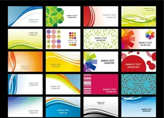 动感线条花纹名片卡片图片