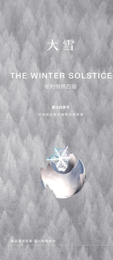 大雪海报图片(1136x2436)psd模版下载