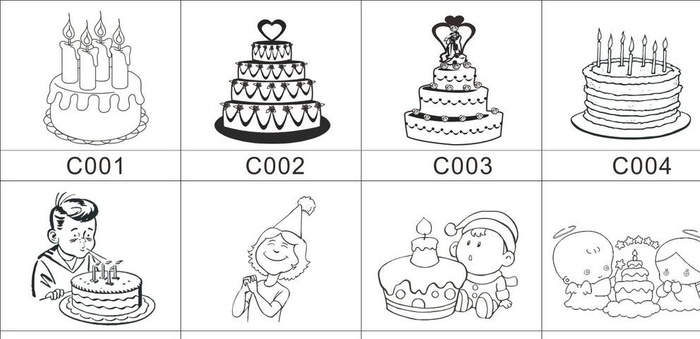 生日蛋糕矢量素材图片cdr矢量模版下载