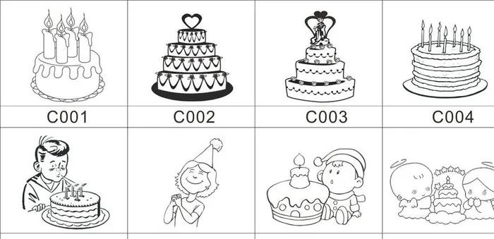 生日蛋糕矢量素材图片cdr矢量模版下载