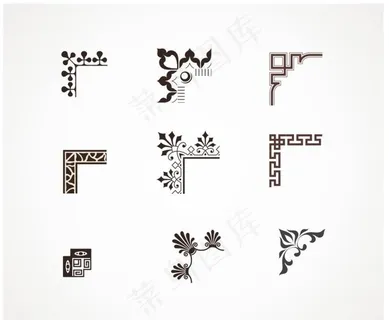 欧式花边边框边角图片