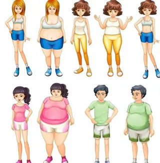 卡通减肥前后对比图片