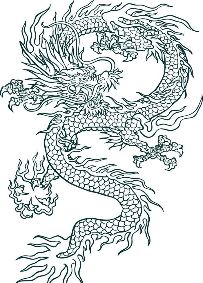 矢量中国龙图片