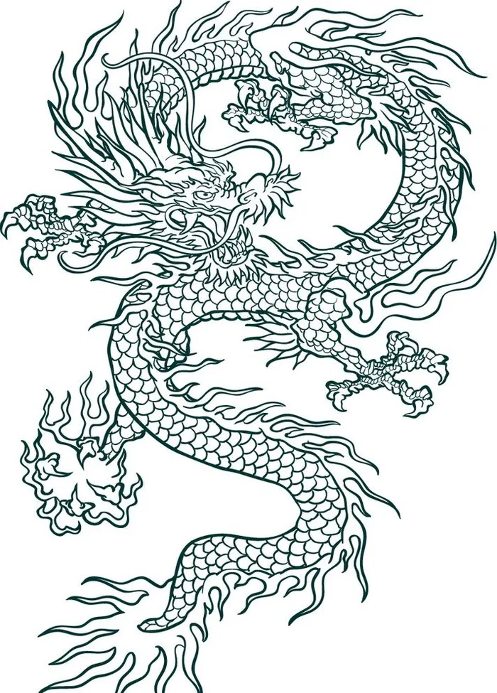矢量中国龙图片ai矢量模版下载