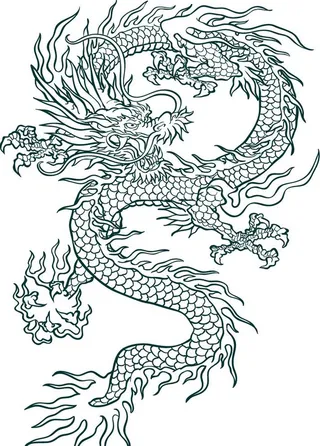 矢量中国龙图片