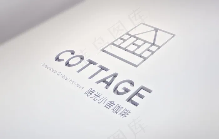 镂空logo样机图片psd模版下载