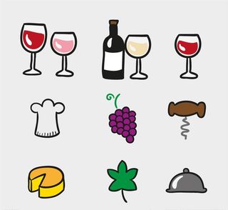 矢量葡萄酒高脚杯图片