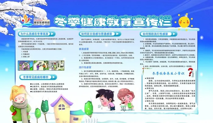冬季健康宣传栏图片(7756x4724)psd模版下载
