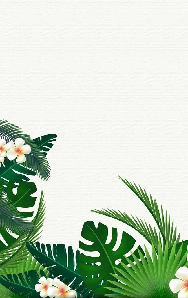清新热带植物背景图片