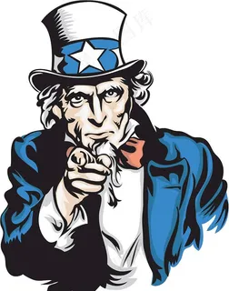 山姆大叔的矢量素材图片