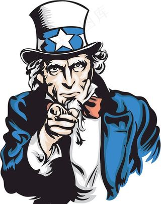 山姆大叔的矢量素材图片