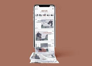 苹果手机网页UI设计样机图片