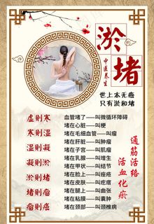 养生肩颈淤堵海报图片