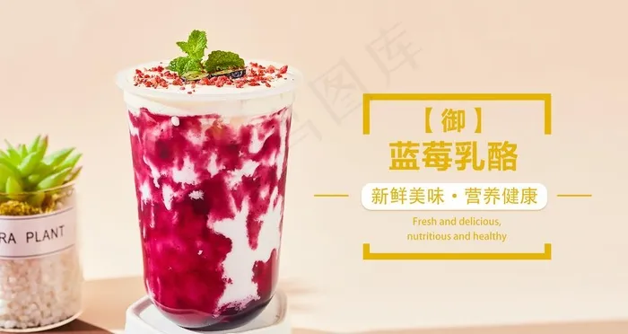 酸奶蓝莓图片