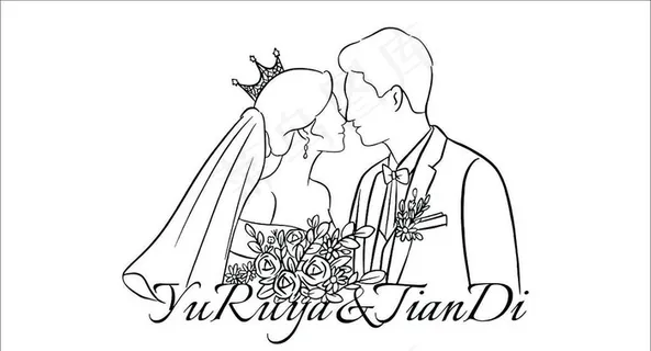 婚礼人头像LOGO图片