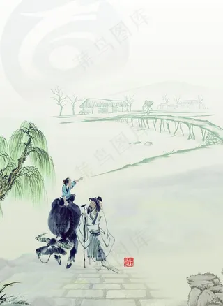 牧童遥指杏花村图片