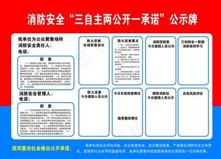 消防安全公示牌图片