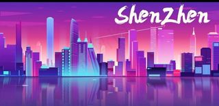 酷炫深圳城市夜景地标建筑海报图片