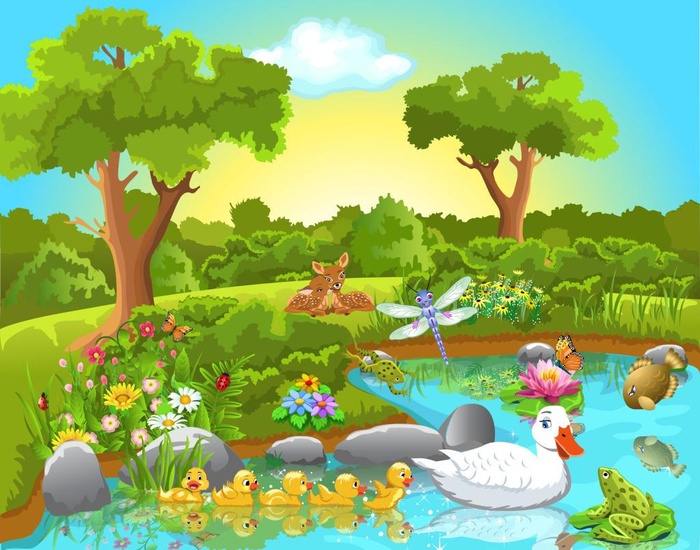 森林动物插画矢量素材图片