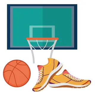 篮球球框插画图片