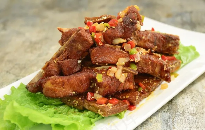 椒盐龙骨高清摄影图图片