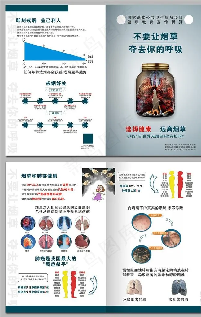 选择健康远离烟草对折页图片(0*0像素())cdr矢量模版下载
