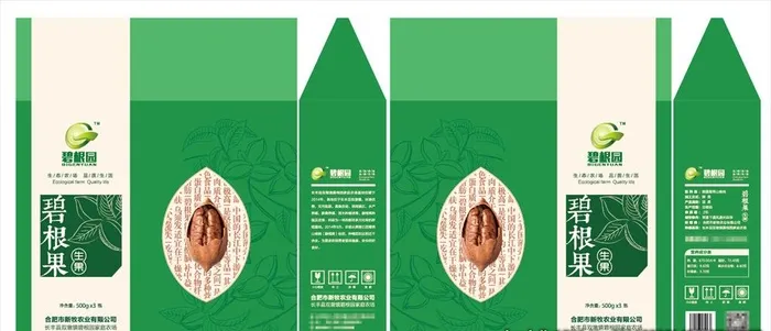 碧根果礼盒图片ai矢量模版下载