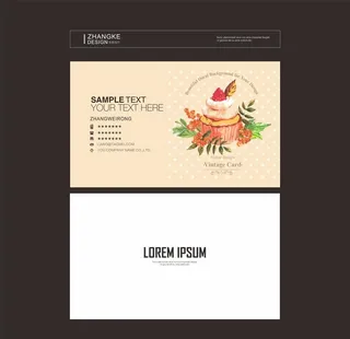 蛋糕名片 烘焙名片图图片