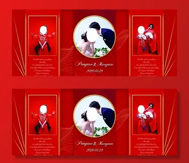 红色婚庆背景图片