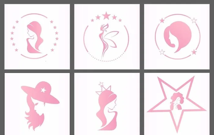 女性LOGO图片ai矢量模版下载