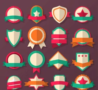 空白徽章矢量图片