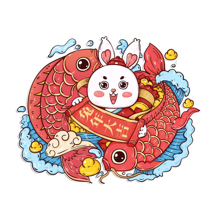国潮兔图片(2000x2000)